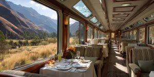 Scenic train journey from Cusco to Machu Picchu through Sacred Valley