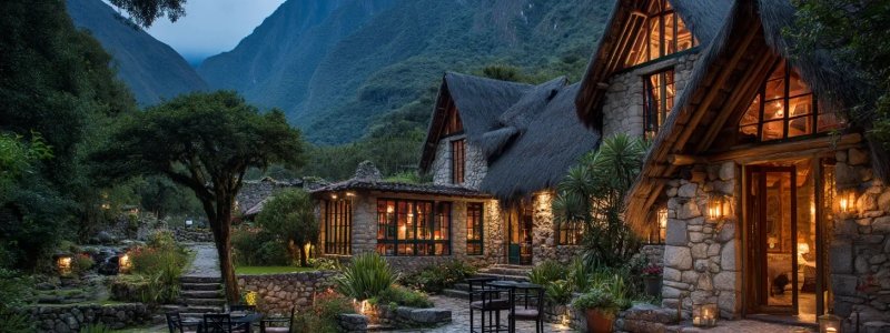 Luxury travelers enjoying premium accommodations at Machu Picchu Sanctuary Lodge, fine dining with Andean-fusion cuisine, private guided tours, helicopter transfers, and exclusive experiences with world-class service and comfort